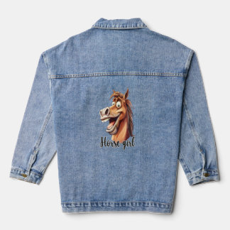 Landschaft des Pferdegebirges Jeansjacke