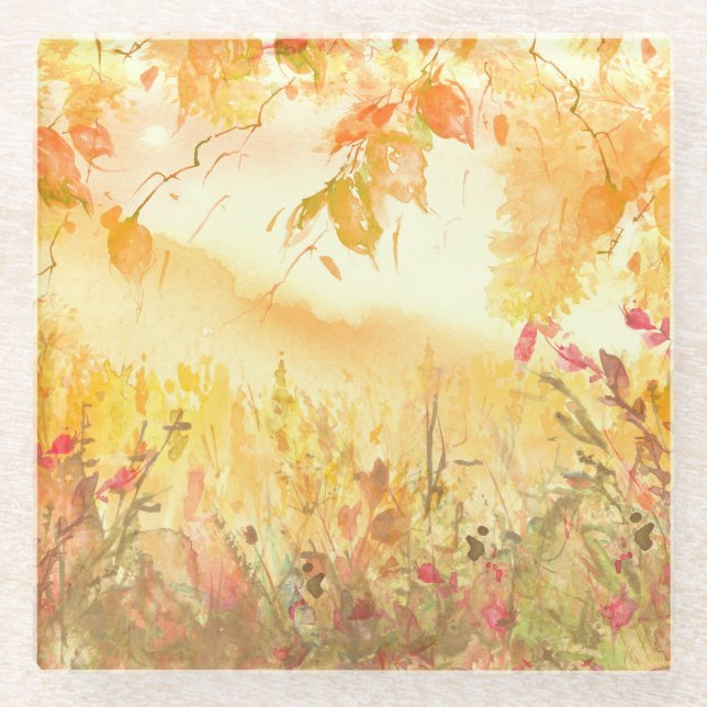 Landschaft des Regenwaldes Kunst, Dichtung und Mus Glasuntersetzer (Vorderseite)
