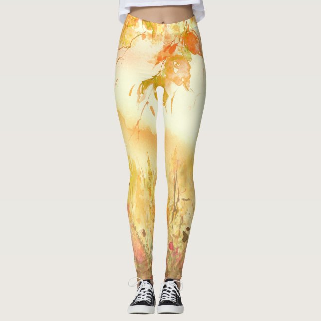 Landschaft des Regenwaldes Kunst, Dichtung und Mus Leggings (Vorderseite)