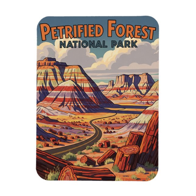 Landschaft des versteinerten Wald-Nationalparks Magnet (Vertikal)