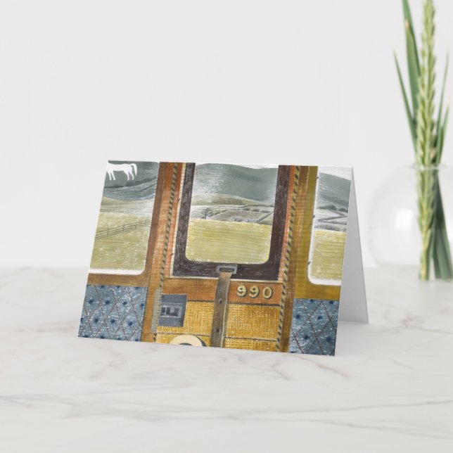 Landschaft des Zuges durch Eric ravilious Karte (Vorderseite)
