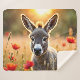 Landschaft Esel neugierige Augen friedliche Kunst Sherpadecke