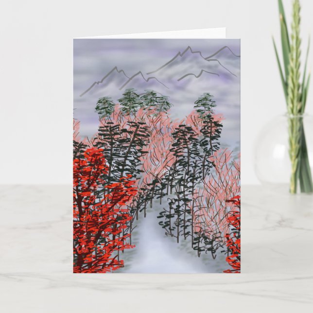 Landschaft Feiertagskarte (Vorderseite)