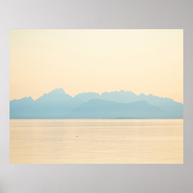 LANDSCHAFT FOTO EINES BERGES UND WASSERKÖRPERS POSTER (Vorne)