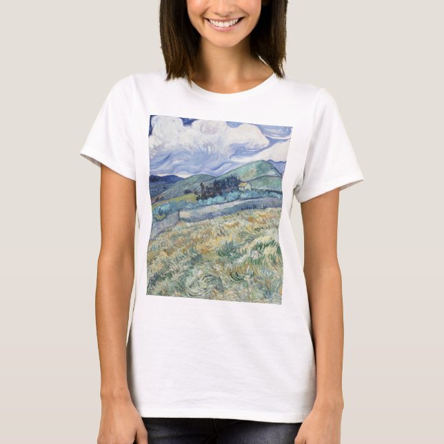 Landschaft hinter Saint-Paul Vincent van Gogh T-Shirt (Vorderseite)