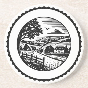 Landschaft im ländlichen Raum 01 Getränkeuntersetzer
