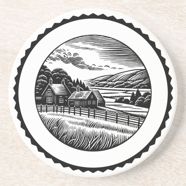 Landschaft im ländlichen Raum 03 Getränkeuntersetzer (Vorne)