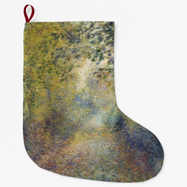 Landschaft im Wald (von Pierre-Auguste Renoir) Großer Weihnachtsstrumpf (Vorderseite)