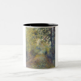Landschaft im Wald (von Pierre-Auguste Renoir) Zweifarbige Tasse