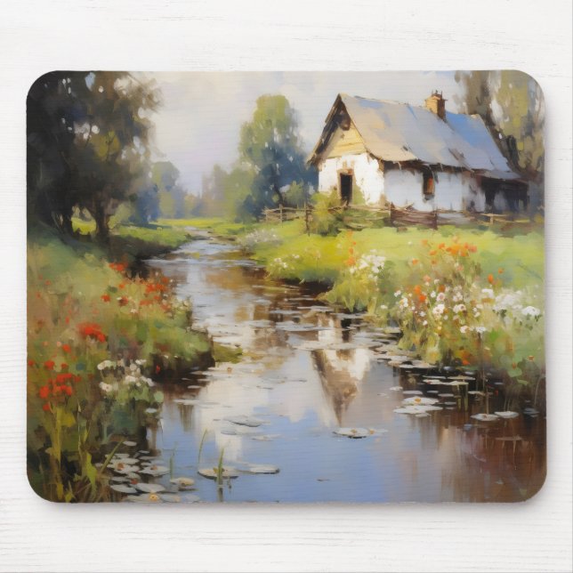 Landschaft Impressionismus Mousepad (Vorne)