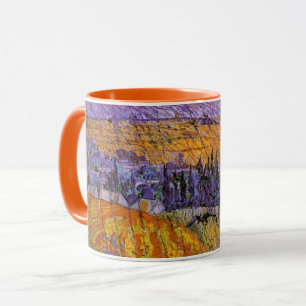 Landschaft in Auvers bei Regen von Vincent van Gog Tasse