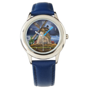 Landschaft in den Niederlanden überwachen Armbanduhr