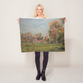 Landschaft in Lagny (Frankreich) Fleecedecke