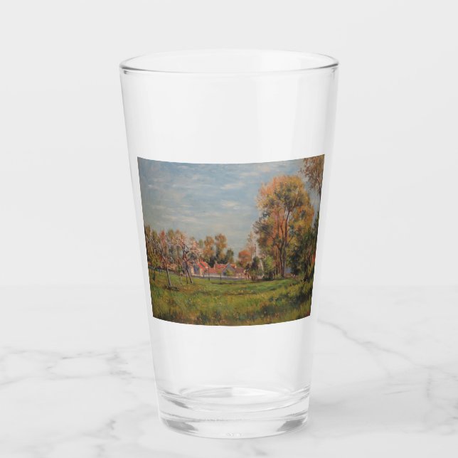 Landschaft in Lagny (Frankreich) Glas (Vorderseite)