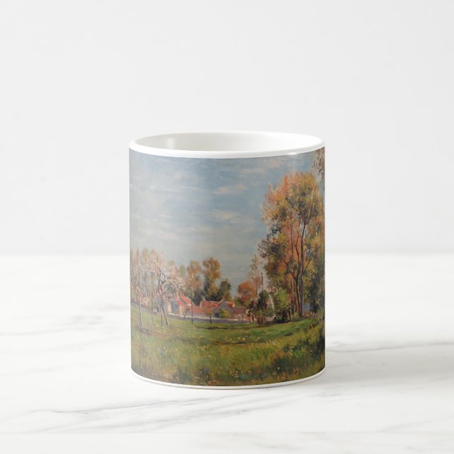 Landschaft in Lagny (Frankreich) Kaffeetasse (Mittel)