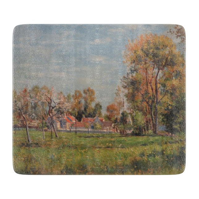 Landschaft in Lagny (Frankreich) Schneidebrett (Vorderseite)