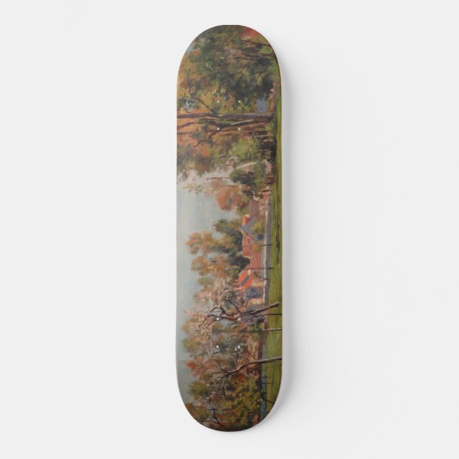 Landschaft in Lagny (Frankreich) Skateboard (Vorderseite)