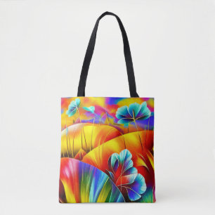 Landschaft in Regenbogenfarben Tasche