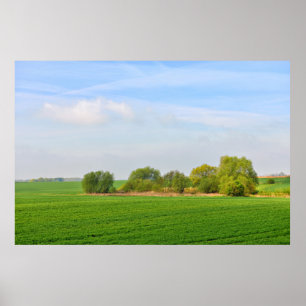 Landschaft in Wallonien, Provinz Lüttich Poster