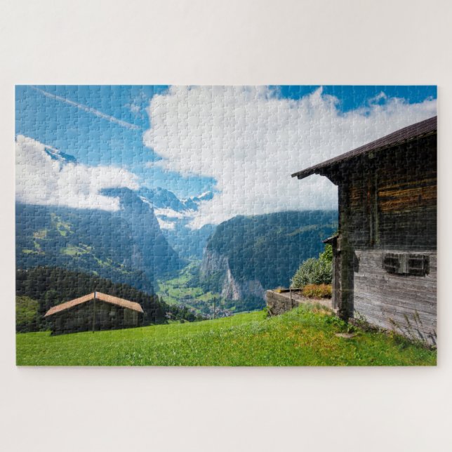 Landschaft in Wengen in der Schweiz (Horizontal)
