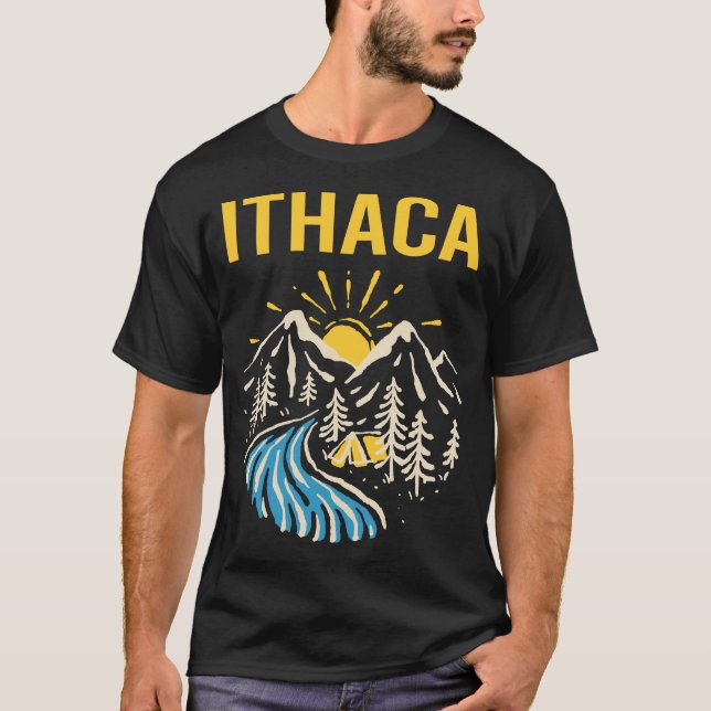 Landschaft Ithaca T-Shirt (Vorderseite)