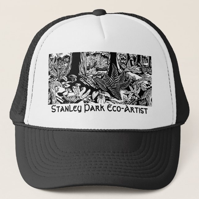 Landschaft Kunst Hats Stanley Park Öko Art Caps Truckerkappe (Vorderseite)