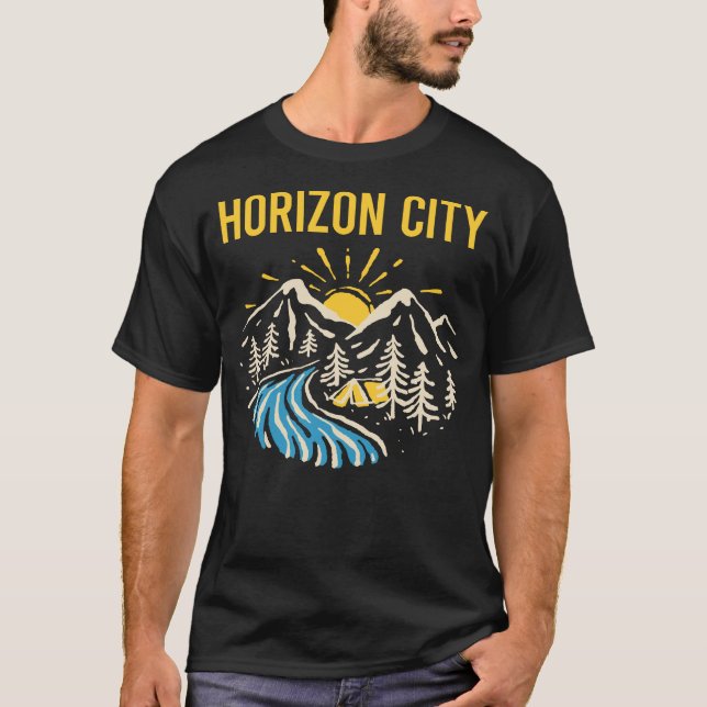 Landschaft Landschaft Horizont Stadt T-Shirt (Vorderseite)