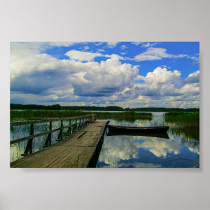 Landschaft Landschaft Seefeld Weißrussland Poster