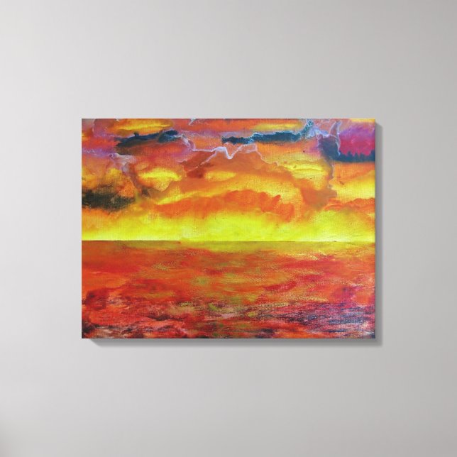 Landschaft, Leinwand im Hintergrund (Vorderseite)