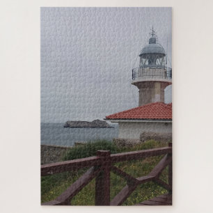Landschaft Leuchtturm in Suances Kantabrien Spanie