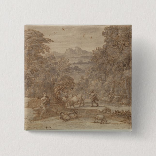 Landschaft Mercury und Apollo Button (Vorderseite)