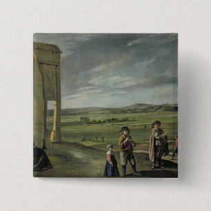 Landschaft mit Bauern, c.1640 Button