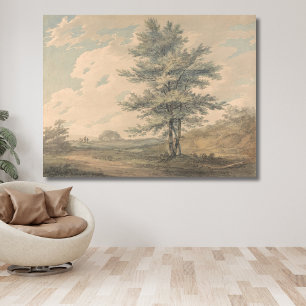 Landschaft mit Bäumen und Figuren – Joseph Mallord Leinwanddruck