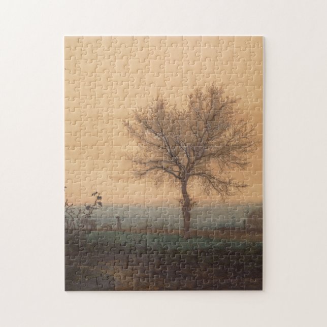 Landschaft mit Bäumen und Plowman (Vertikal)