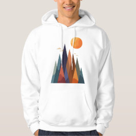 Landschaft mit Bergen und Sonne Hoodie
