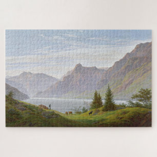 Landschaft mit Bergsee bei Caspar David F.