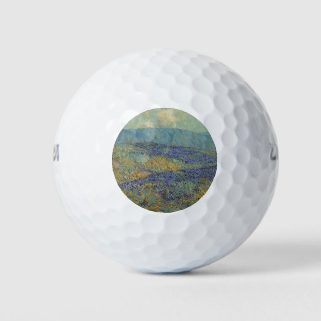 Landschaft mit Blumen (von Granville Redmond) Golfball (Vorderseite)