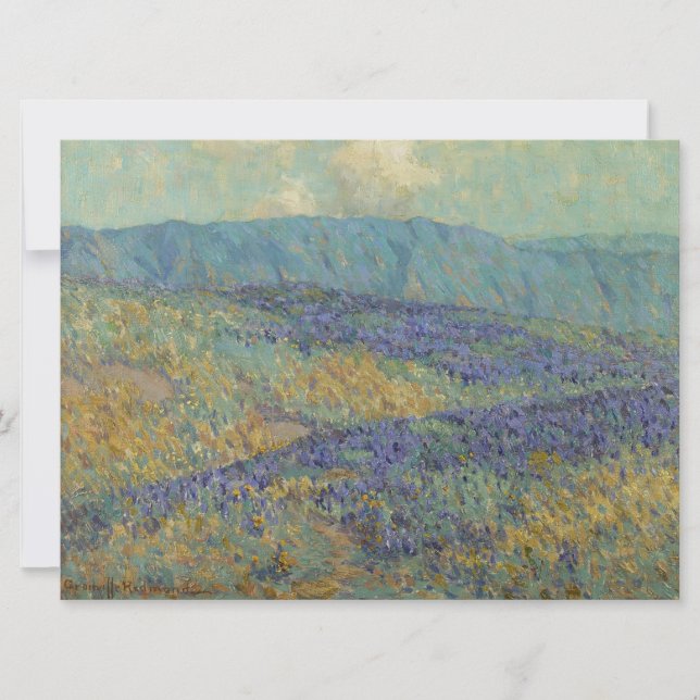 Landschaft mit Blumen (von Granville Redmond) Karte (Vorderseite)