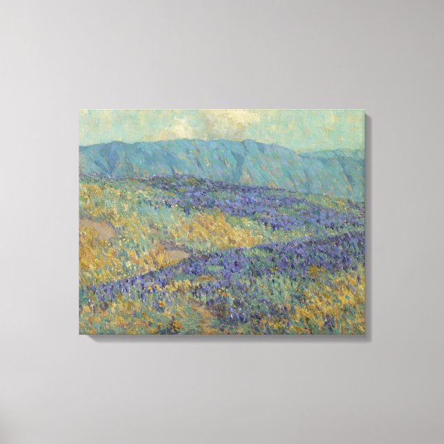 Landschaft mit Blumen (von Granville Redmond) Leinwanddruck (Vorderseite)