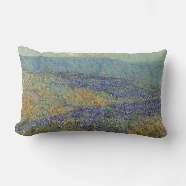 Landschaft mit Blumen (von Granville Redmond) Lendenkissen (Vorderseite)