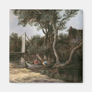 Landschaft mit Brücke, c.1628 Magnet