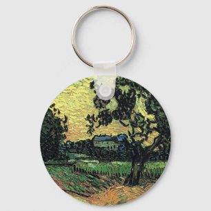 Landschaft mit Chateau von Auvers von Vincent van  Schlüsselanhänger