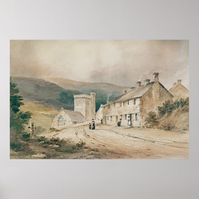 Landschaft mit Cottage Poster (Vorne)