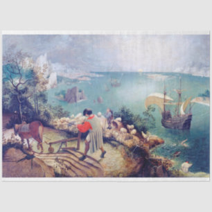 Landschaft mit dem Fall von Icarus, Pieter Bruegel Seidenpapier