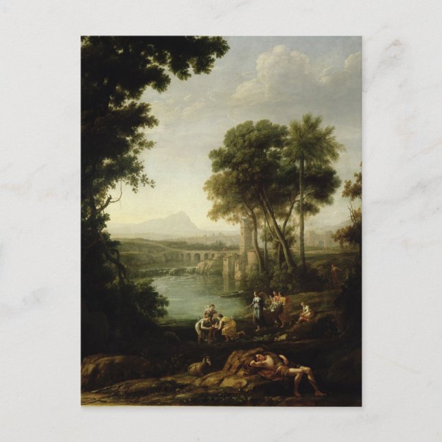 Landschaft mit dem Finden von Mose Postkarte (Vorderseite)