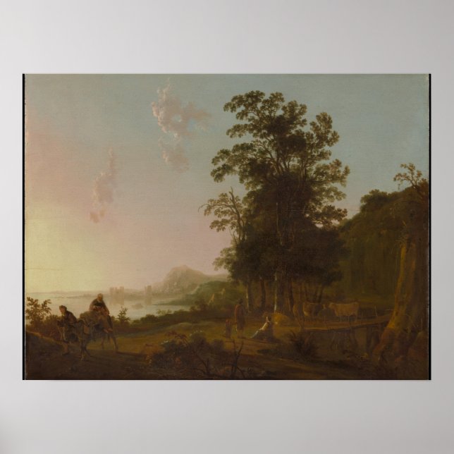 Landschaft mit dem Flug nach Ägypten Poster (Vorne)