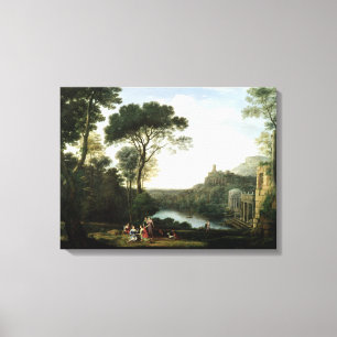 Landschaft mit dem NympheEgeria Leinwanddruck