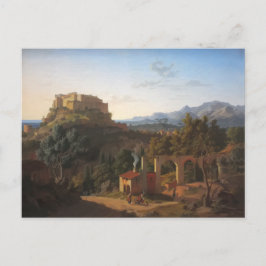 Landschaft mit dem Schloss von Massa di Carrara Postkarte