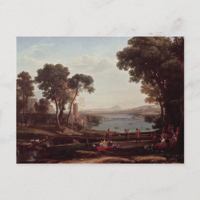 Landschaft mit der Ehe von Isaac Postkarte (Vorderseite)