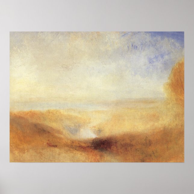 Landschaft mit der Ferne der Bucht von Joseph Turn Poster (Vorne)